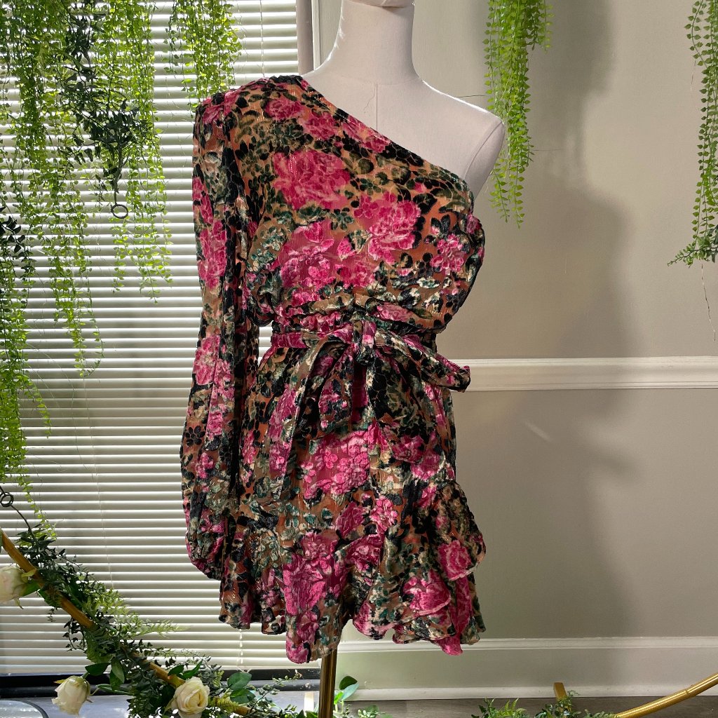 Hemant & Nandita | Kilim One Shoulder Mini Dress
